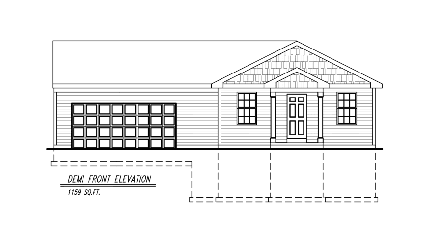 Demi front elevation